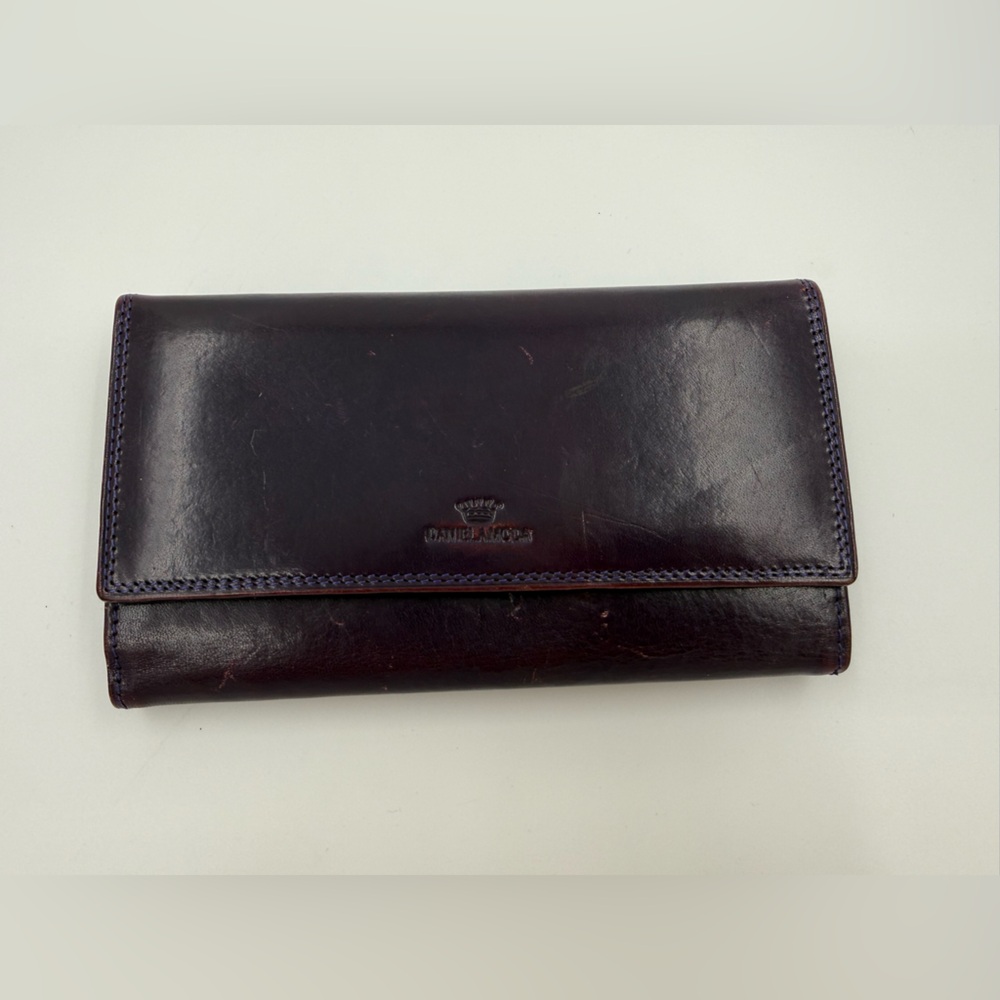 Daniel Amoda Purple Leather Wallet